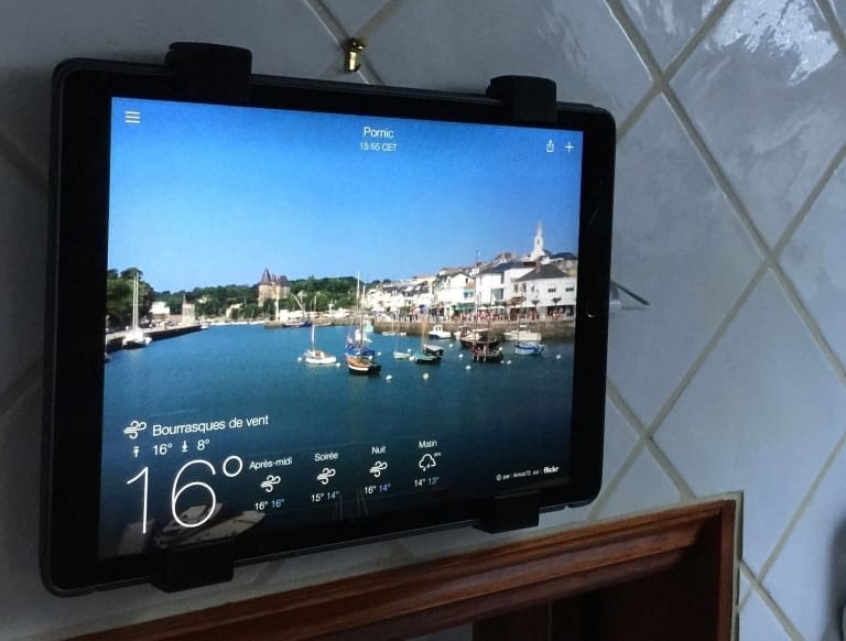 Get the iPad on the wall and out of the way!