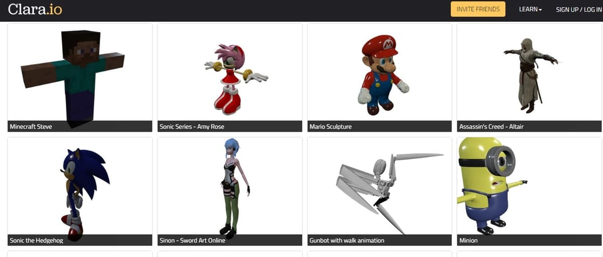 Many popular characters can be found with a simple search
