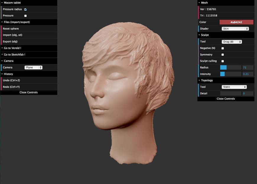 Foto de Modelador 3D / programa 3D gratuito para iniciantes: SculptGL