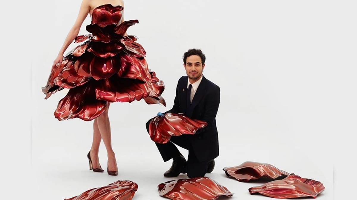 This dress' frame is made from titanium