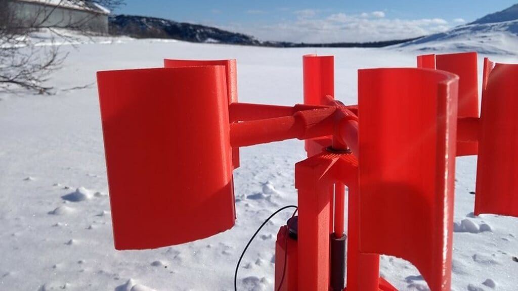 The multi-generator VAWT is capable of generating up to 100 watts of power
