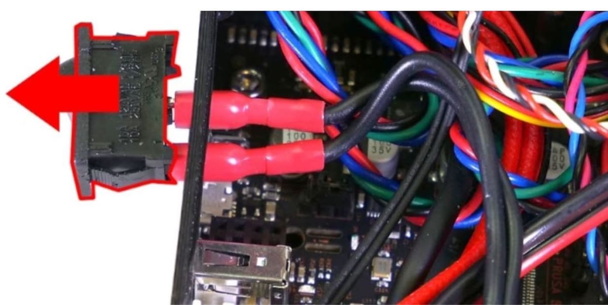 Pulling out the power switch