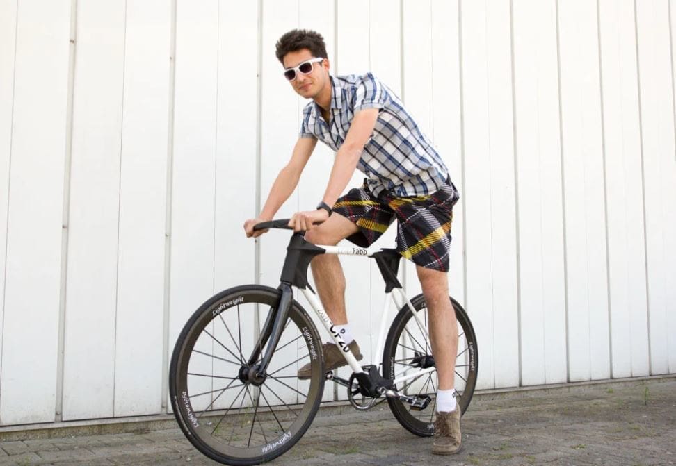 This bike was printed in ColorFabb's carbon fiber filament