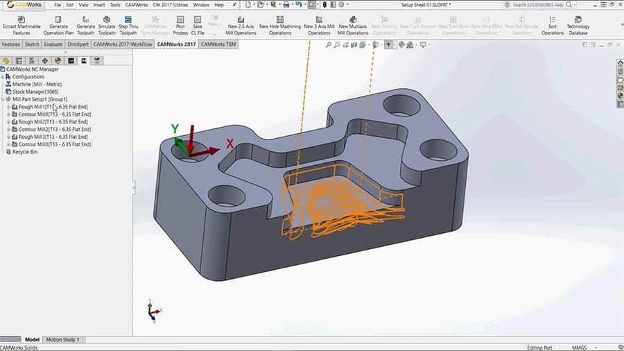 CAMWorks is standalone software that's directly integrated into SolidWorks and Solid Edge