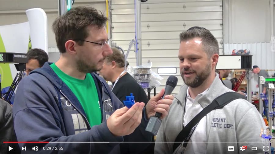 Joel Telling has a very popular 3D printing channel and also attends 3D printing trade shows