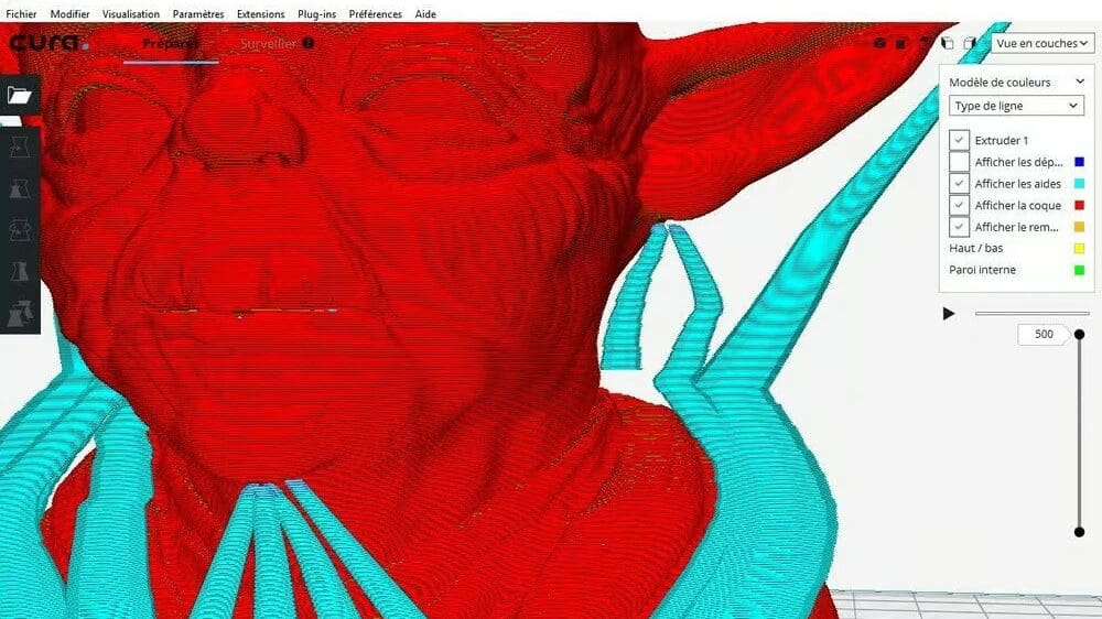 Cura's tree supports in action