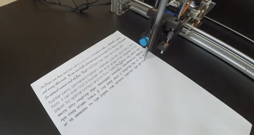 The iDraw can recreate entire pages of handwriting, saving you from cramping fingers!