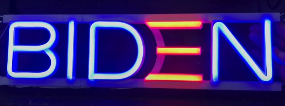 Show your support for Biden with this neon sign