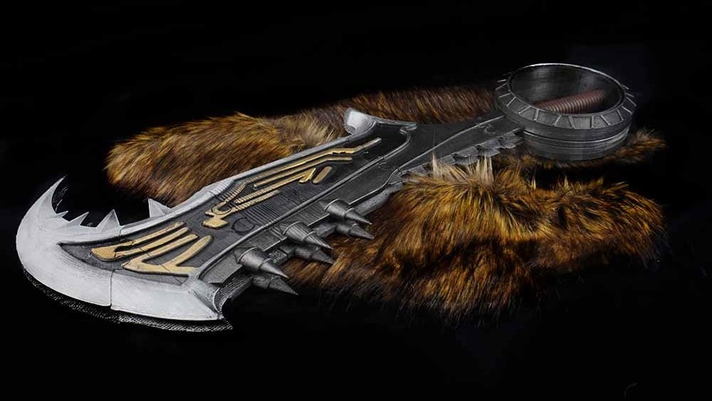 This model is sized for humans to wield and actually spins!