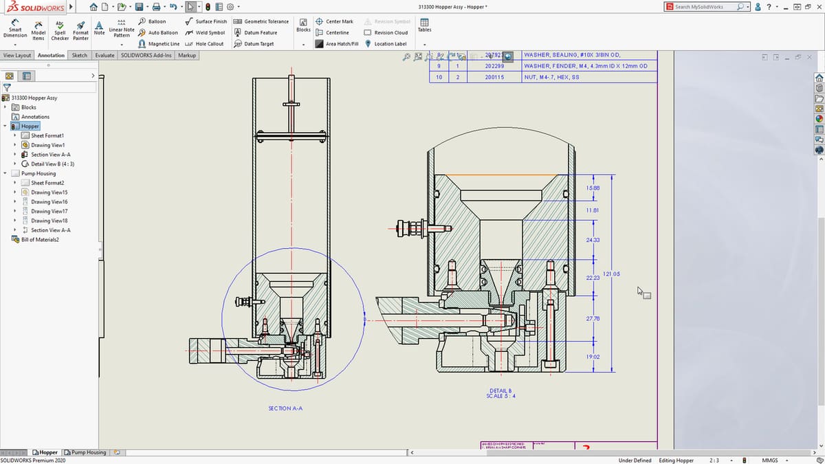 The powerful drawing tool can quickly create a standardized engineering drawing