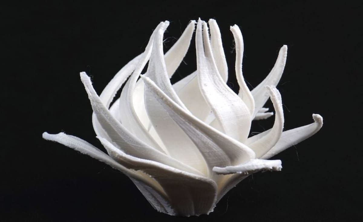 This abstract flower would make a dramatic centerpiece