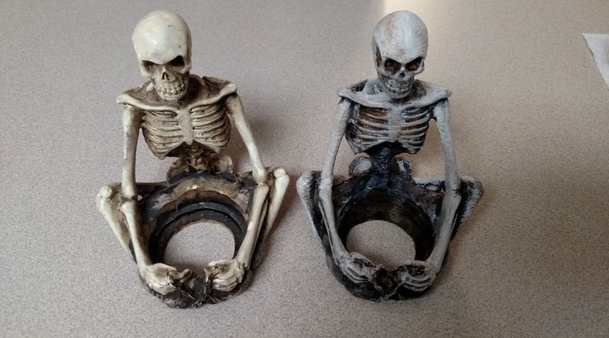 Welcome trick-or-treaters with these eerie skeletons