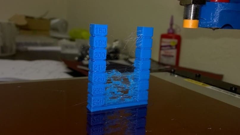 Wiping and coasting can avoid the blobs of plastic seen here