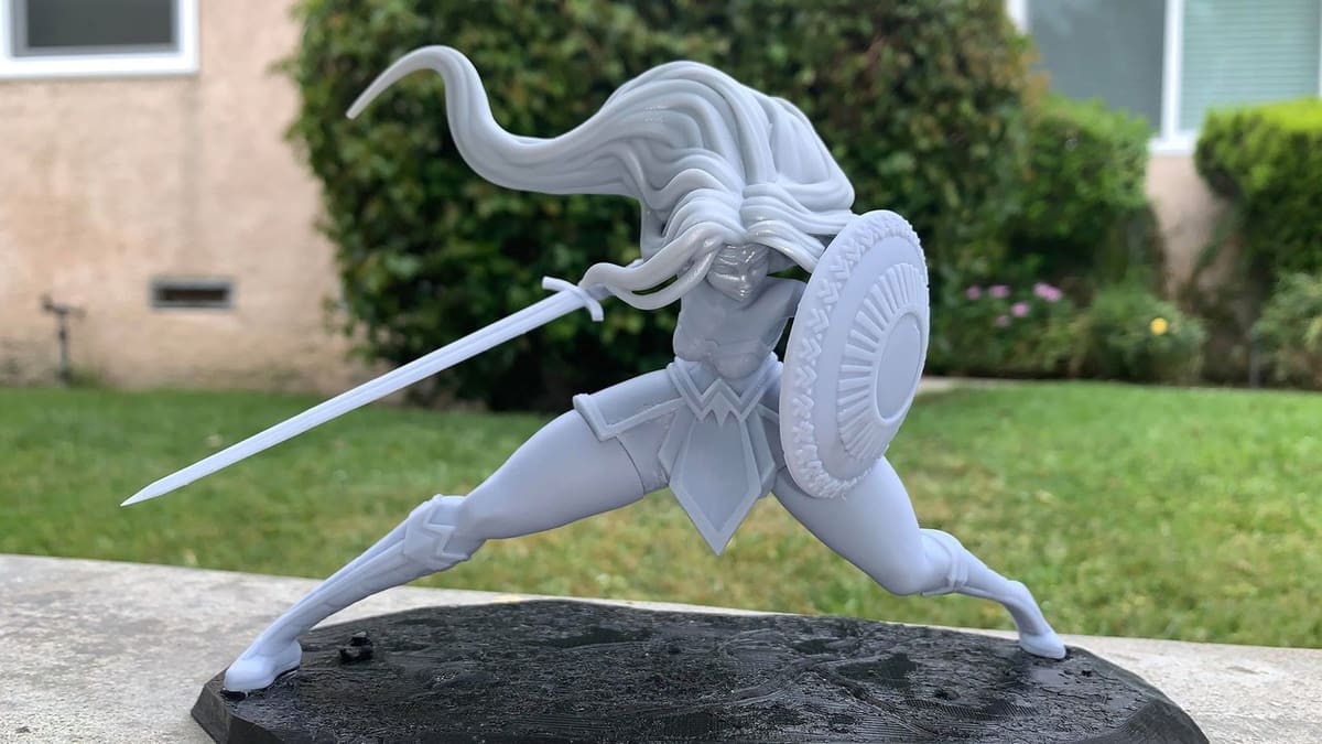 This detailed model is assembled from seven printed parts