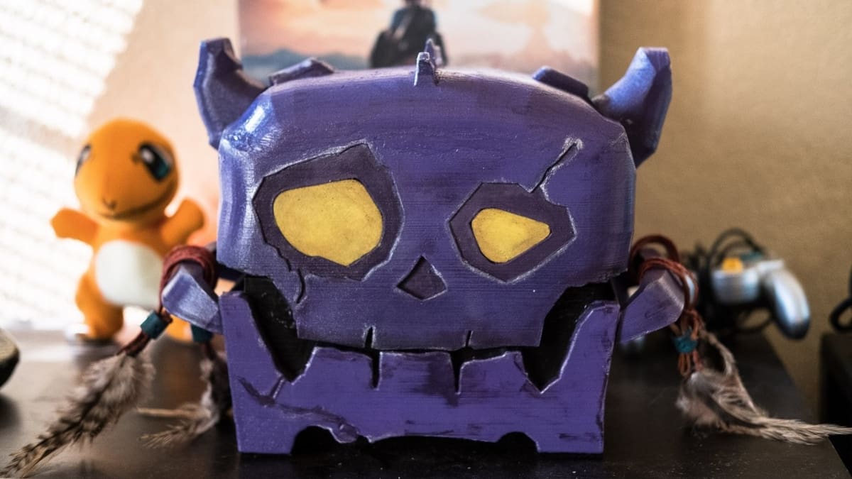 Protect your valuables in a fearsome skull chest