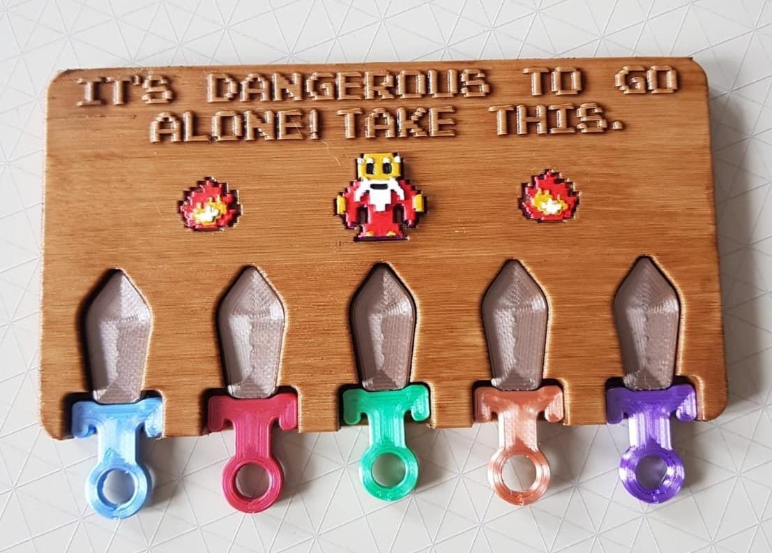 Don't forget your keys, or your sword!