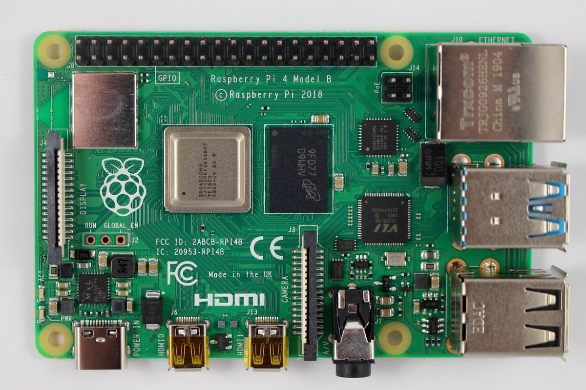 The Raspberry Pi 4, a 