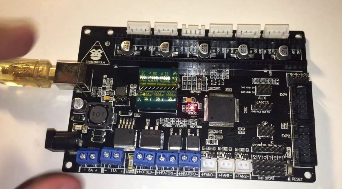 Update your firmware using a USB connection on Cura