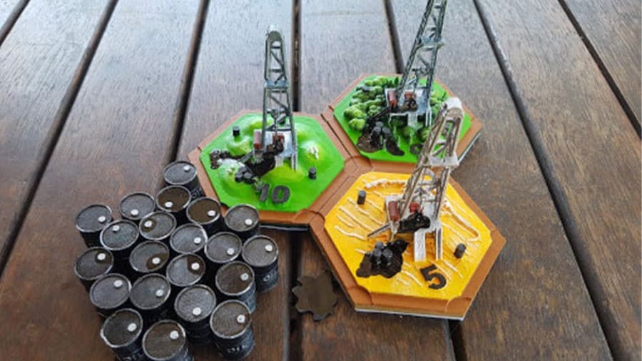 These models will expand your gameplay to the Oil Springs of Catan version
