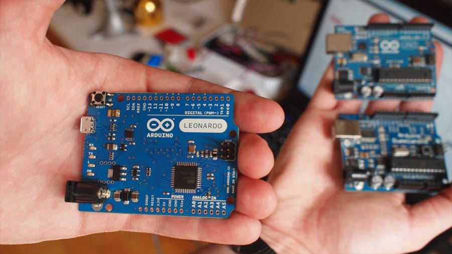 Arduino boards can read multiple inputs and process the according outputs, such as to control a motor