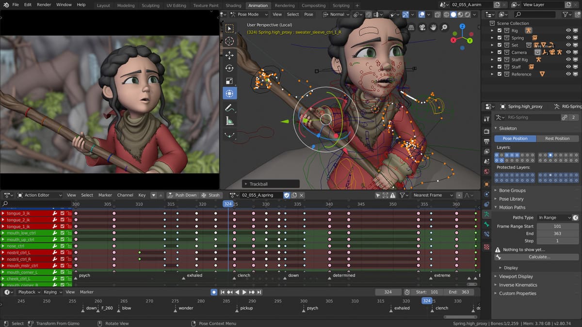 Blender is a free and open-source multi-tool program which, among other things, enables the creation of beautiful 3D animations