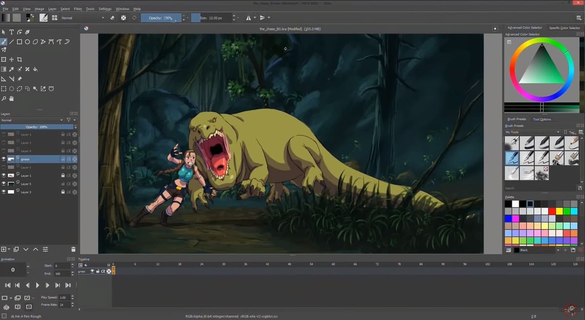 Krita is quickly becoming an incredibly popular 2D animation software
