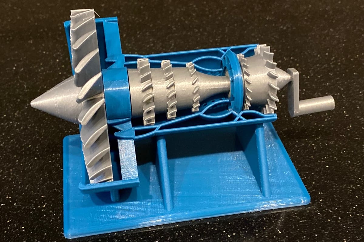 This model is great for demonstrating the basic workings of a jet engine