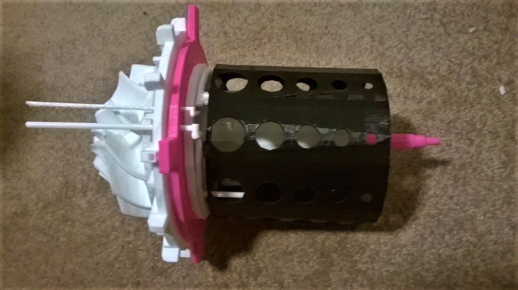 This simple model shows the basic components of a jet engine