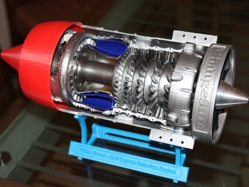 This model is based on an engine that produces 100 pounds of thrust