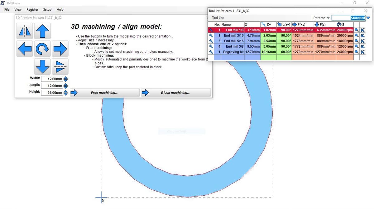 Model manipulation is easy in Estlcam