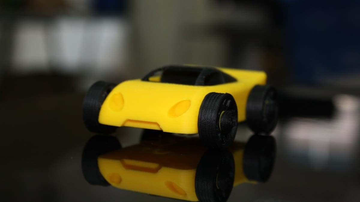 You can print this car in multiple parts and then assemble it quickly