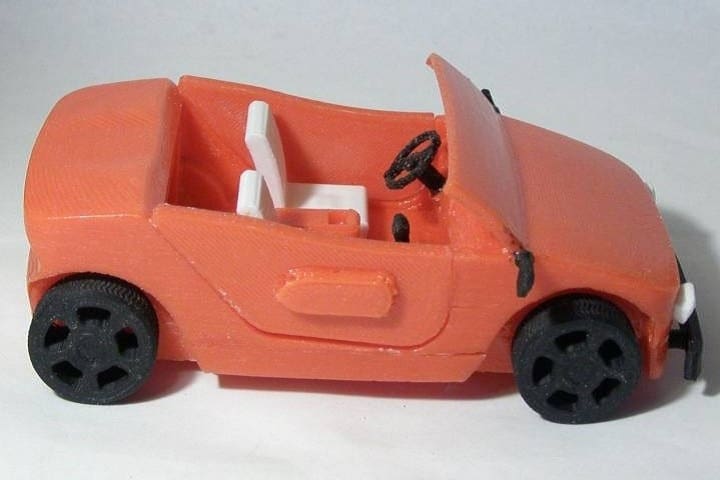 This car consists of over 15 different printable parts