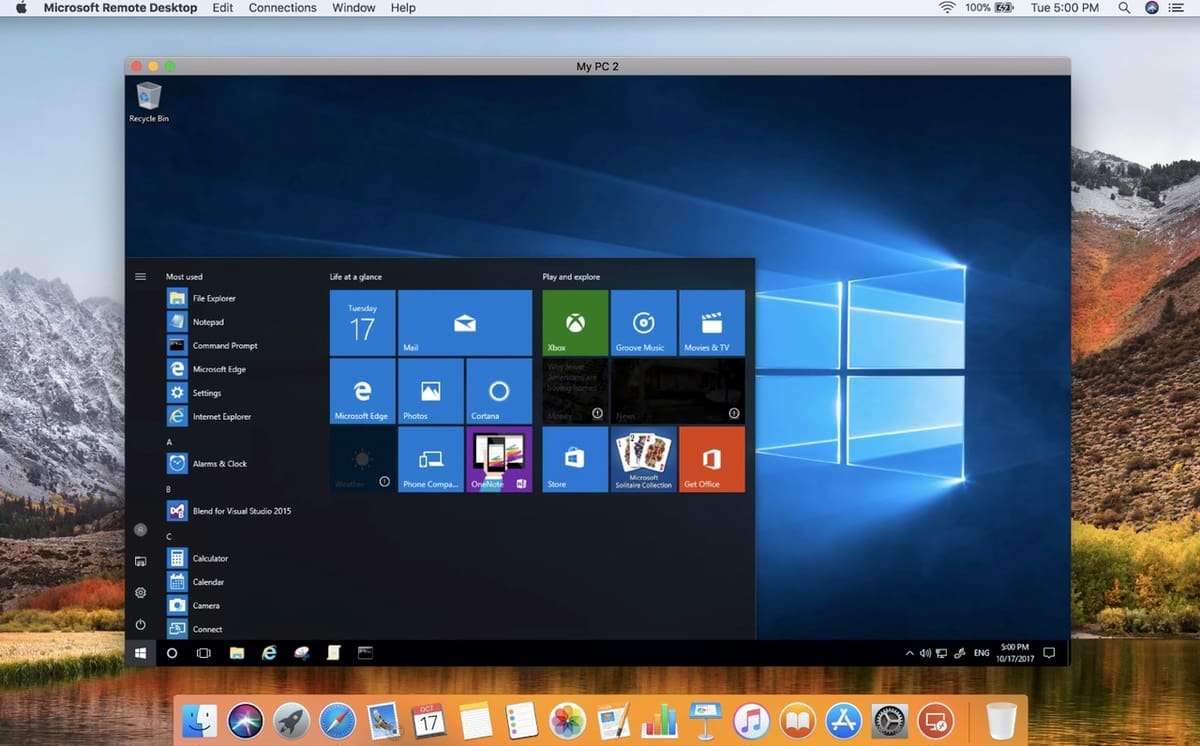 Microsoft's own remote access software for Mac