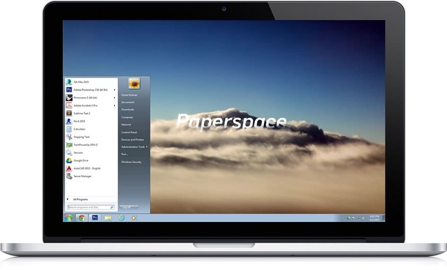 Paperspace offers desktop-style cloud computing services