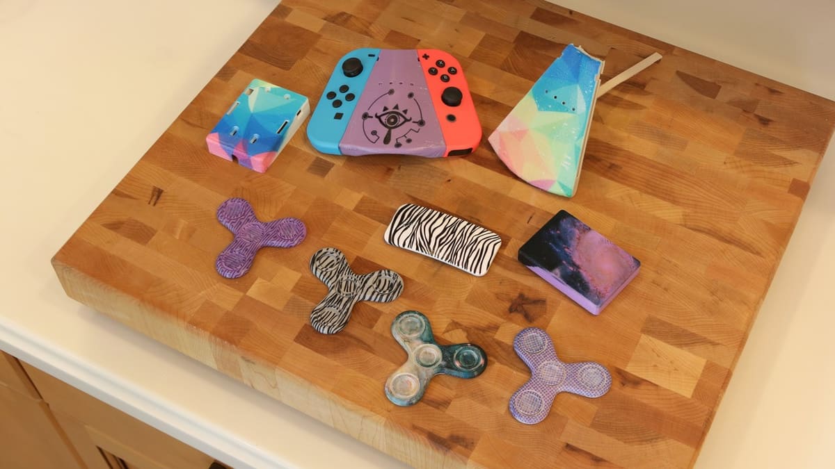Make your 3D prints stand out with cool graphics applied via hydro dipping