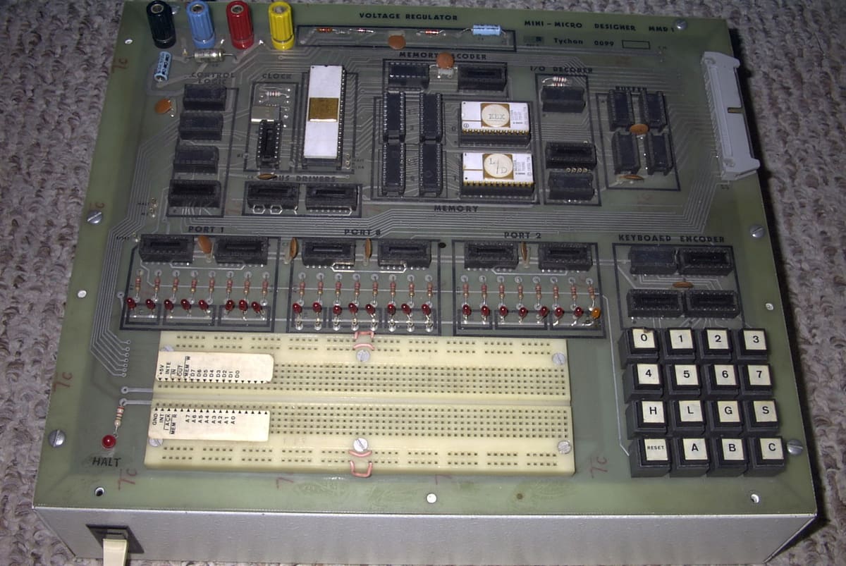 The Mini-Micro Designer 1, one of the first examples of a consumer SBC