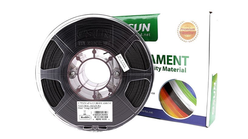 eSun's ePA-CF is nylon-based and offers a cheap solution for those looking to try carbon fiber filaments