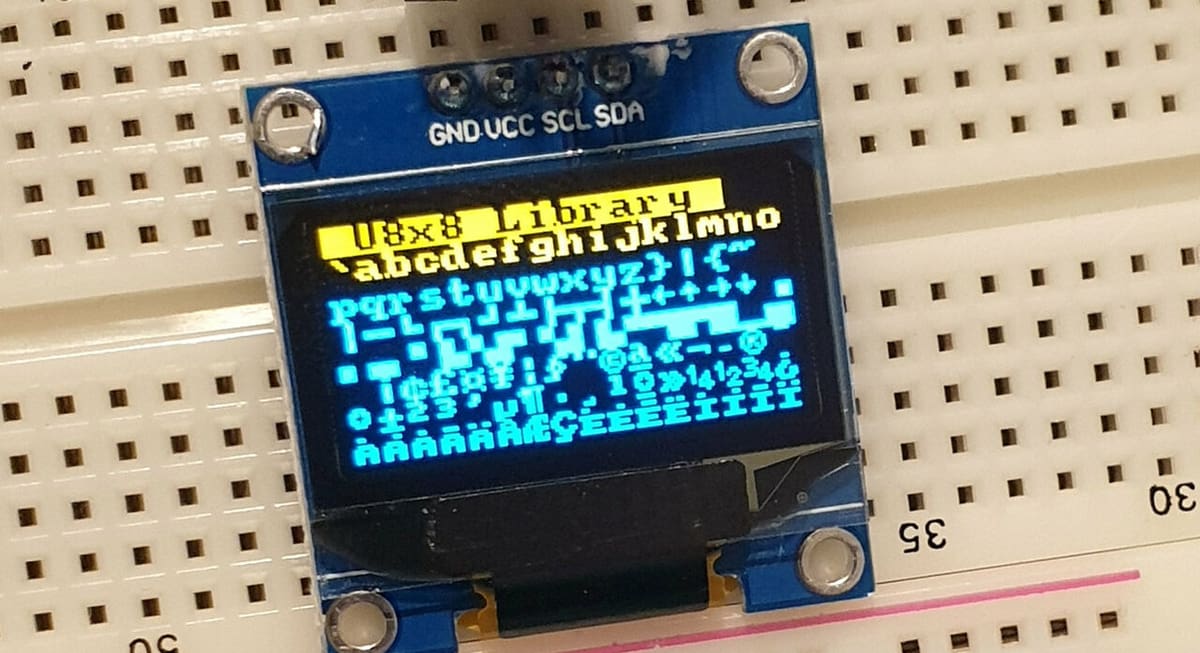 An SSD1306 OLED screen!