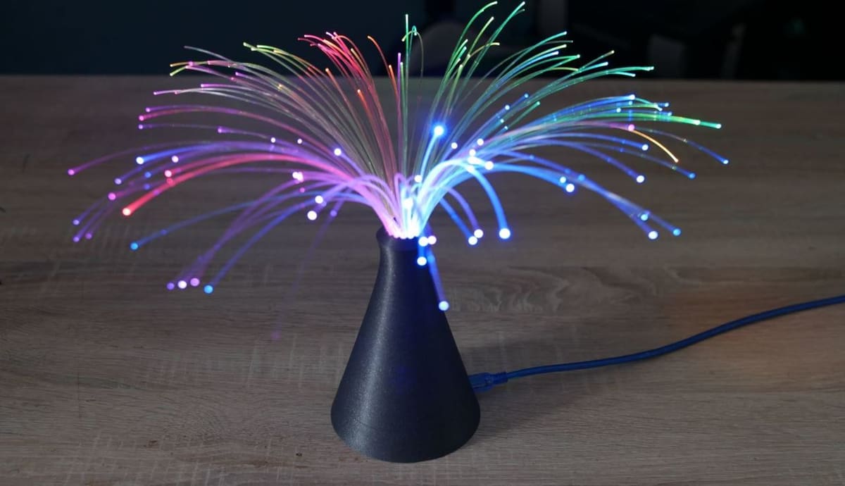 This lamp uses an Arduino Nano, a neopixel light, and more