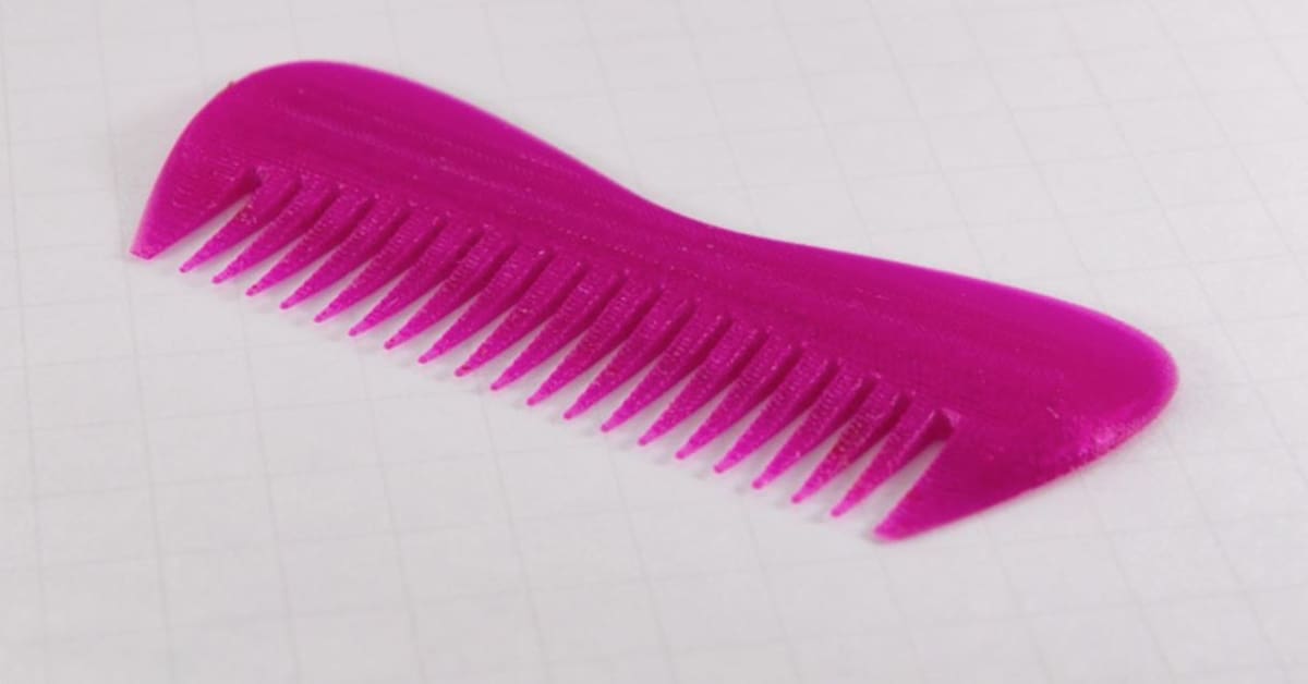 This comb was designed in Fusion 360