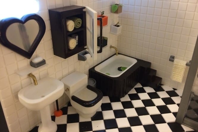 You can even 3D print a tiny functional bathroom!