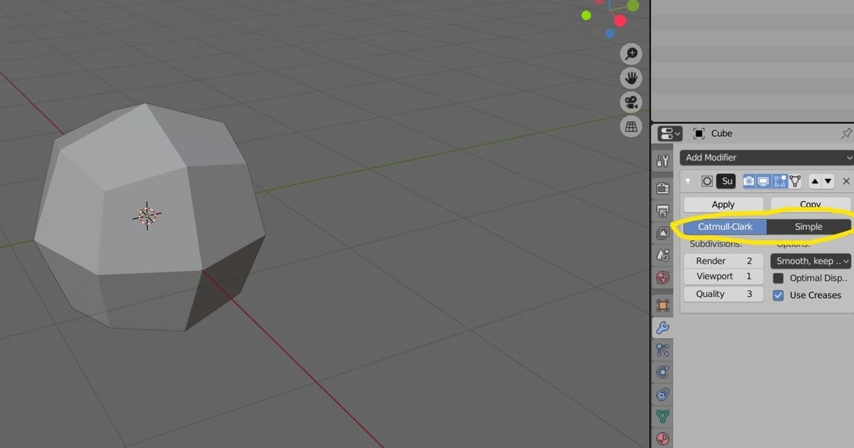 There are two options for subdivision surfaces