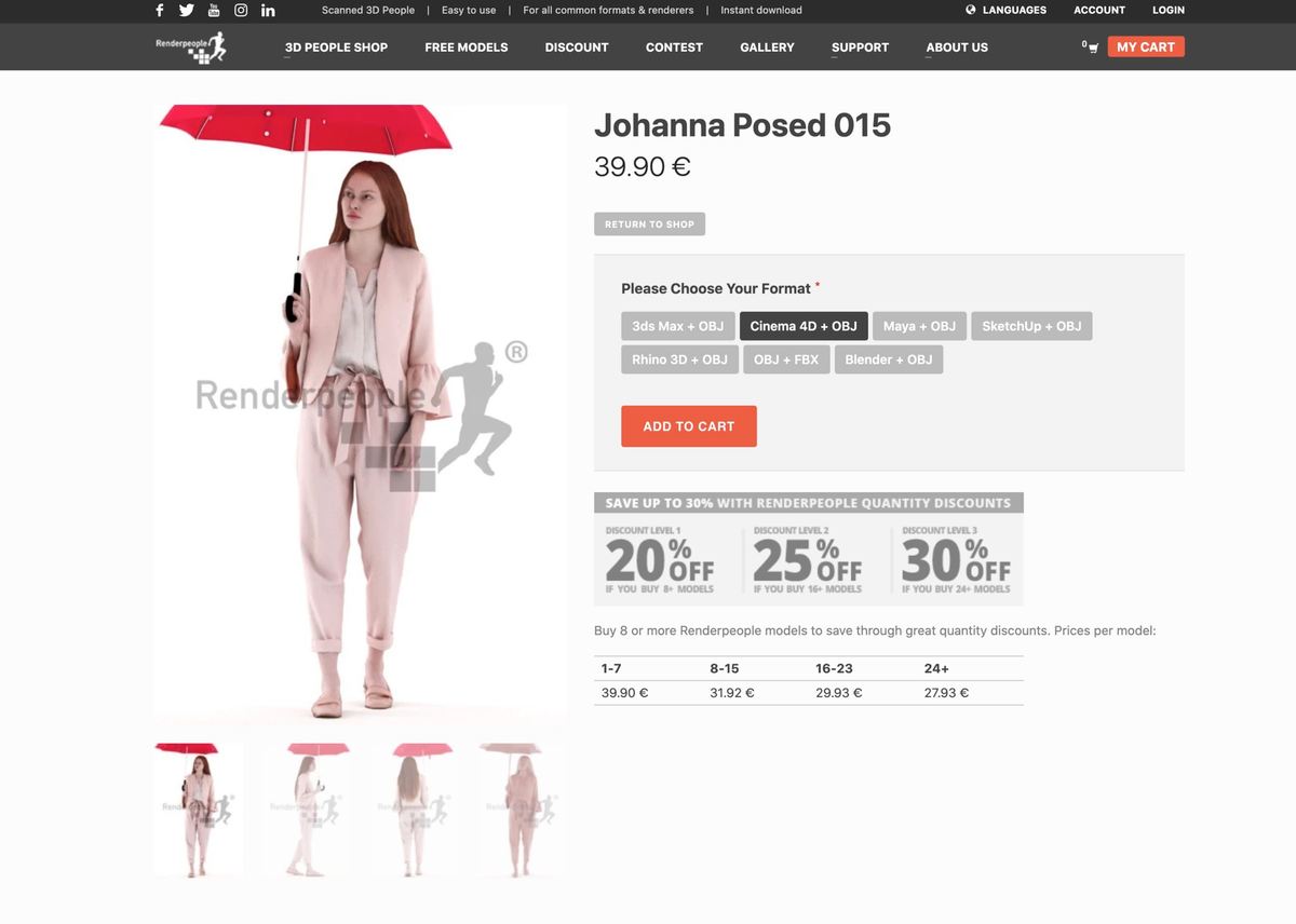 Photo de Modèle 3D gratuit / Objet 3D gratuit: Renderpeople