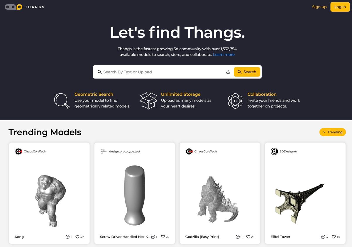 Image of Free STL Files for 3D Printing: Thangs