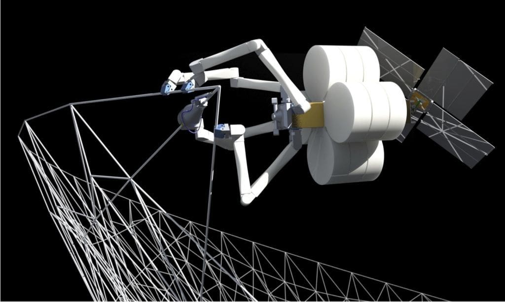 An early conceptual image of space construction