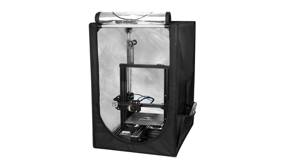 The official Creality enclosure is tall enough that you can put your filament spool in the enclosure, too