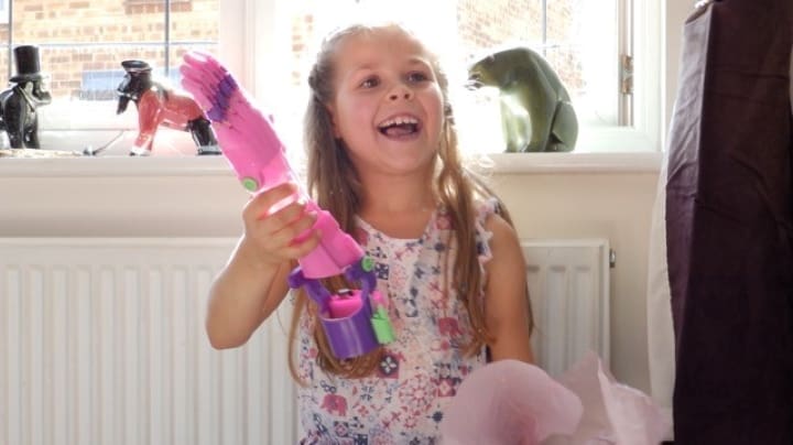 Isabella received her Unlimbited arm in 2019