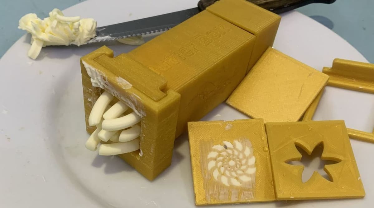 You can choose from a few different extrusion shapes for your butter