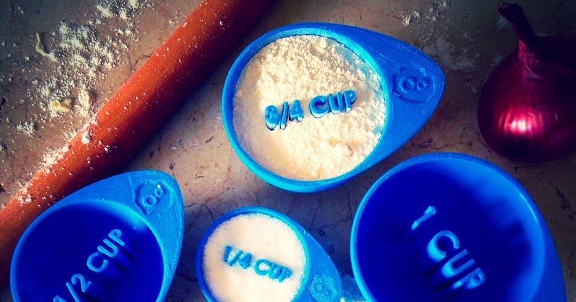 You can print measuring cups from one quarter to one full cup