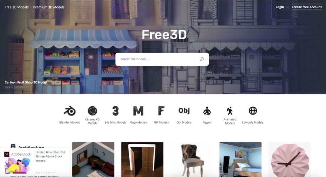 Users can search for FBX straight from the home page